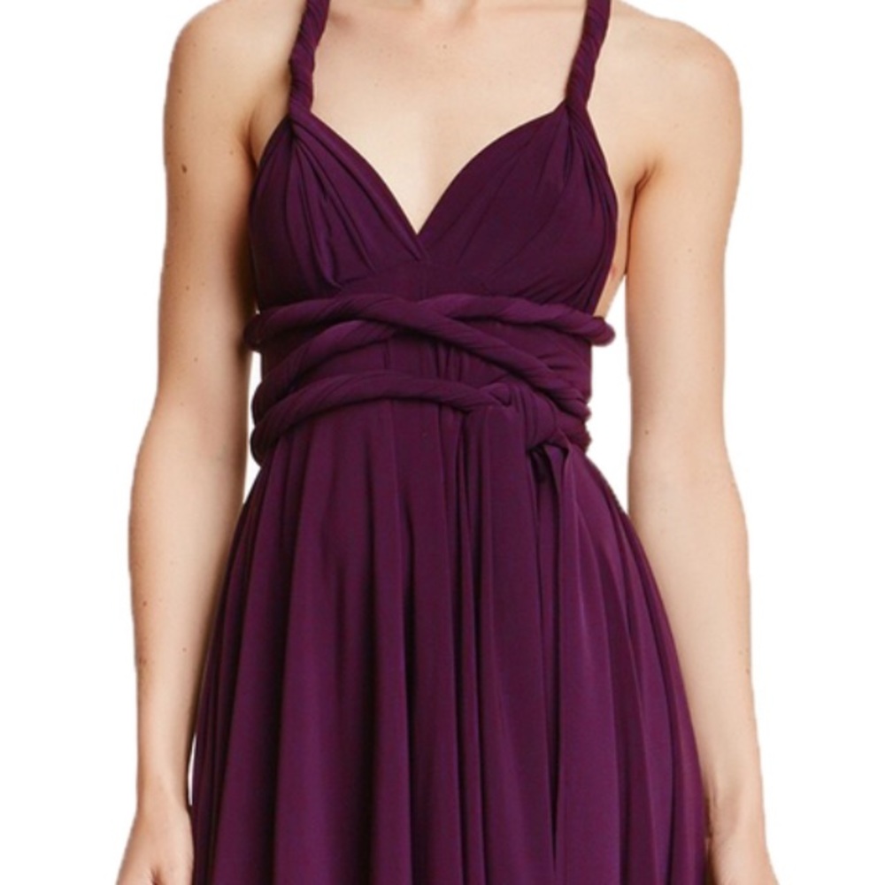 Convertible dress wrap style.